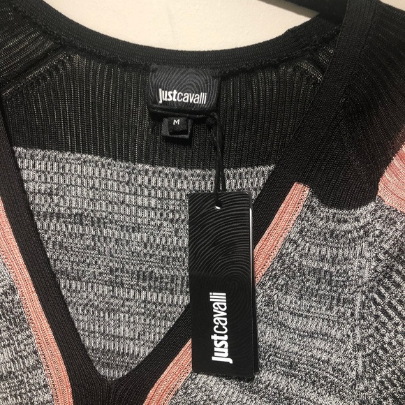 Just Cavalli 3/4 Sleeve Stretchy Dress Medium NWT - Picture 3 of 6